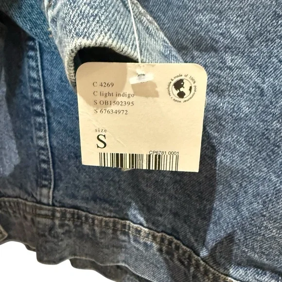#290 NWT- Free People x We‎ The Free Rumors Denim Trucker Jacket SIze:SM